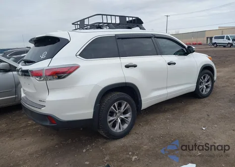 2015 Toyota Highlander Xle V6 z USA, uszkodzony, nr VIN 5TDJKRFH4FS140655